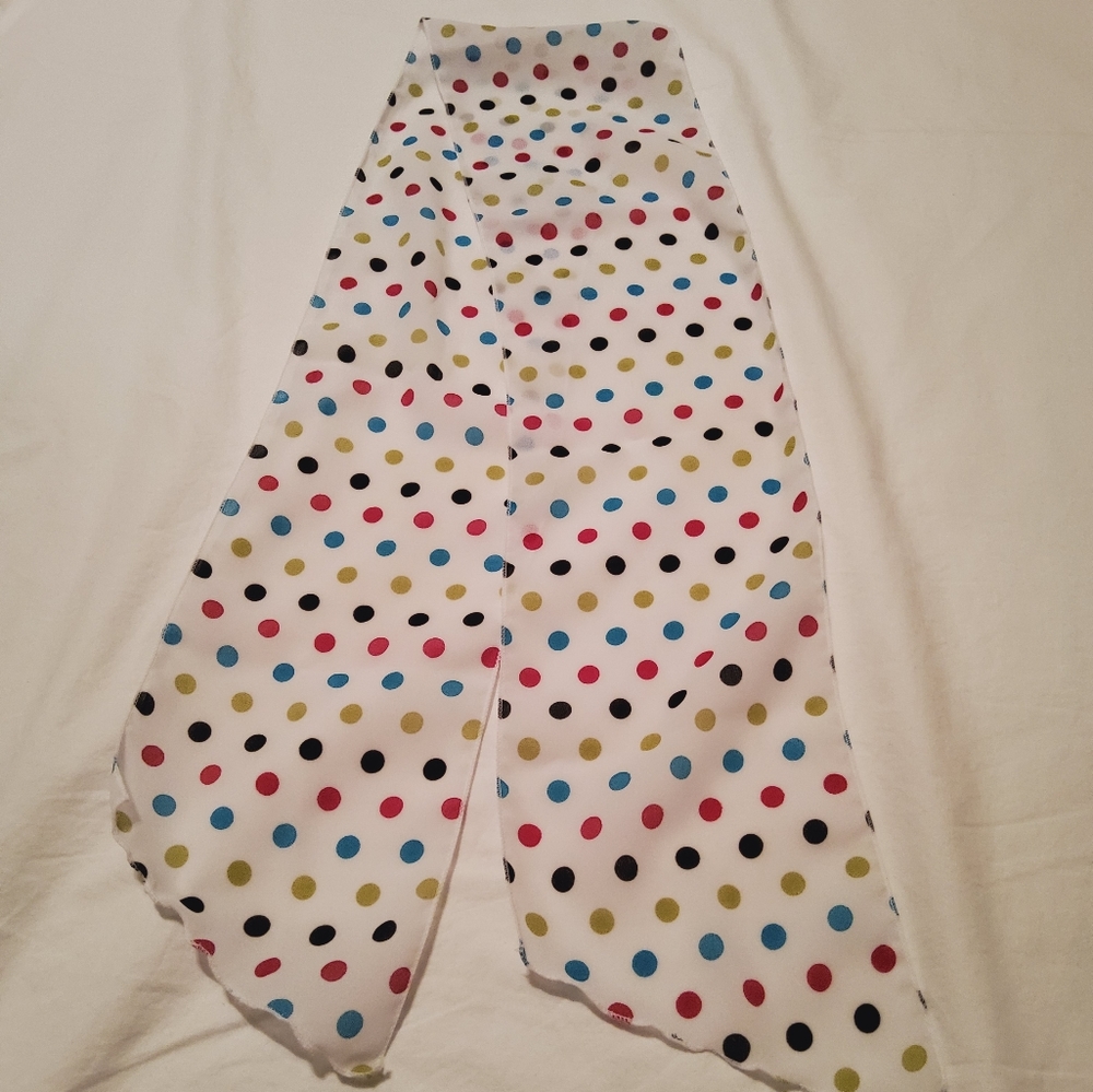 Multicolored Polka Dot Scarf